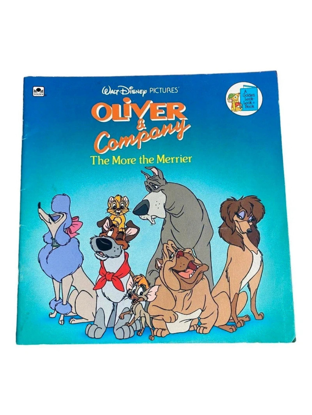 Disney Oliver & Company The More the Merrier Golden Look-Look Book 1988